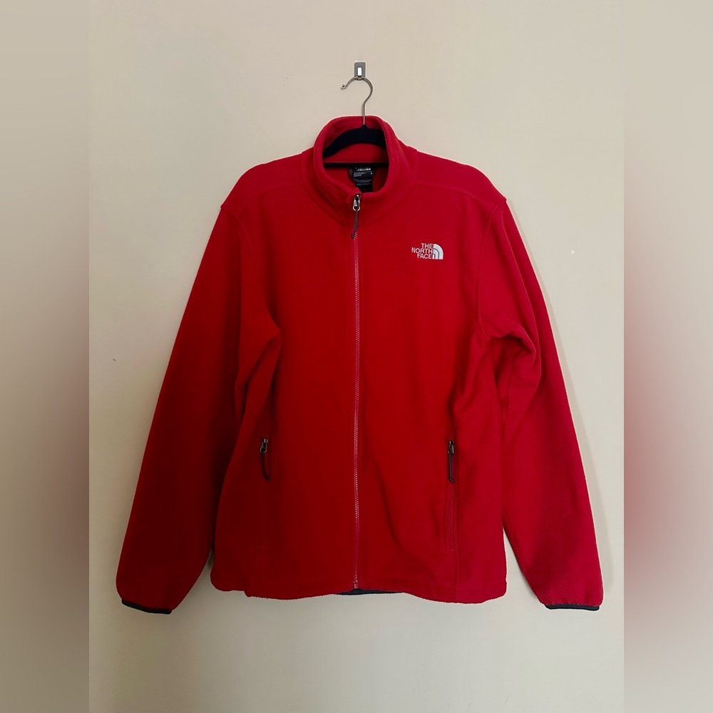 The North Face Red Fleece Zip up Jacket Size Large